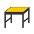 Supported entirely by a solid object - e.g. by a normal table top